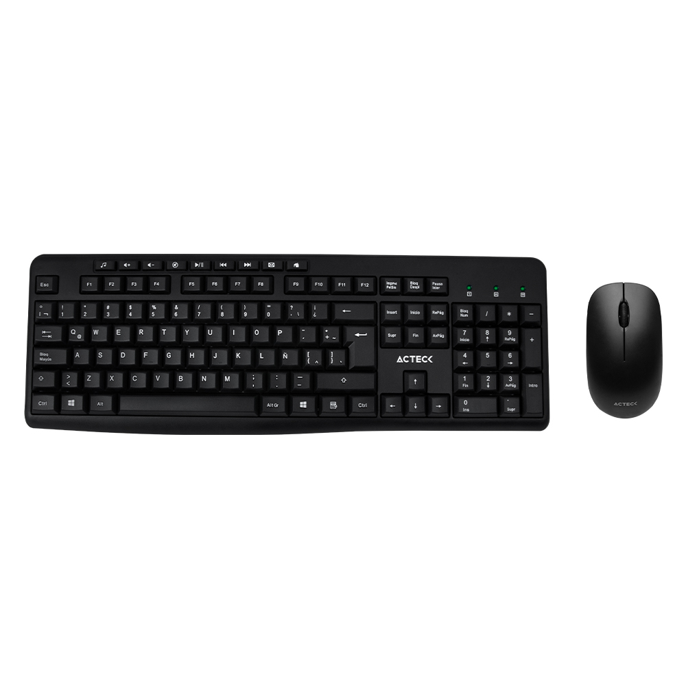 Kit 2 En 1 Multimedia Acteck Teclado/mouse Inalambrico Mk450 Ac-931748, Acteck