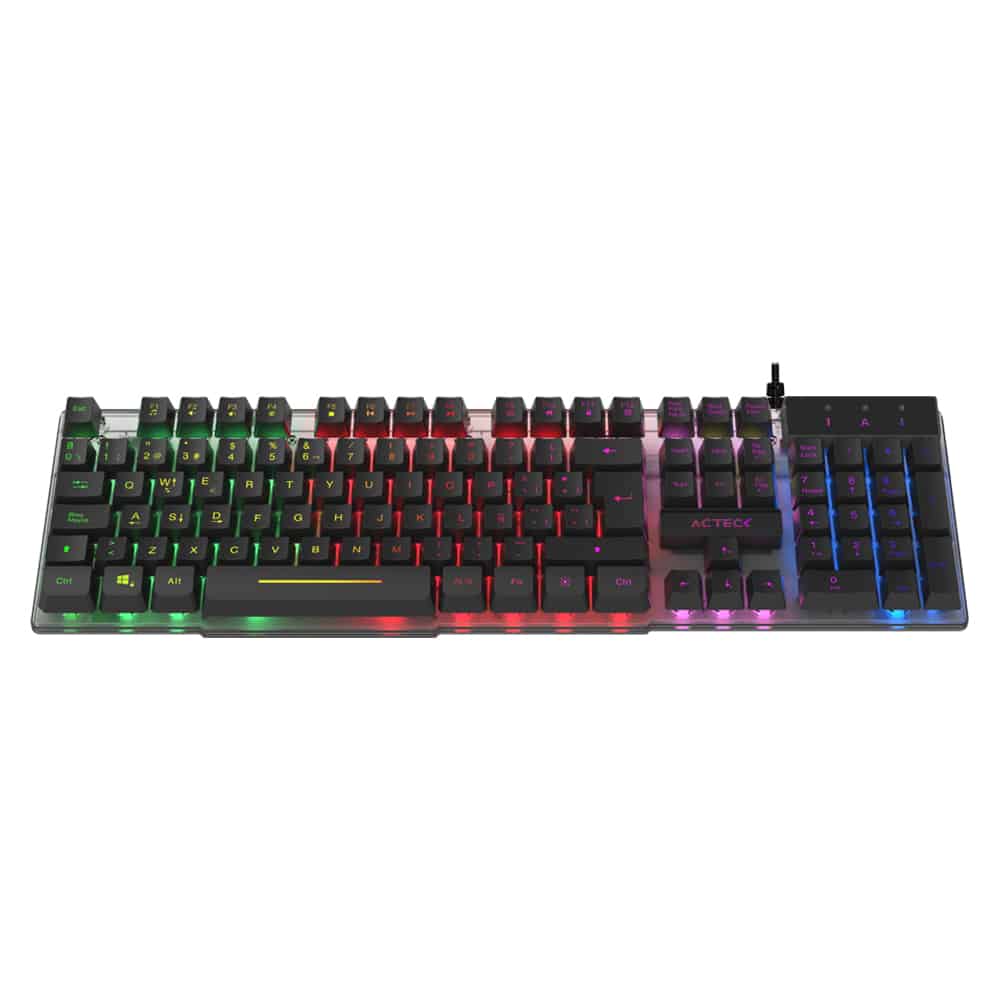 Teclado Acteck Led Aurean Ii Ta220g Alambrico Usb A Negro (ac-939195), Acteck