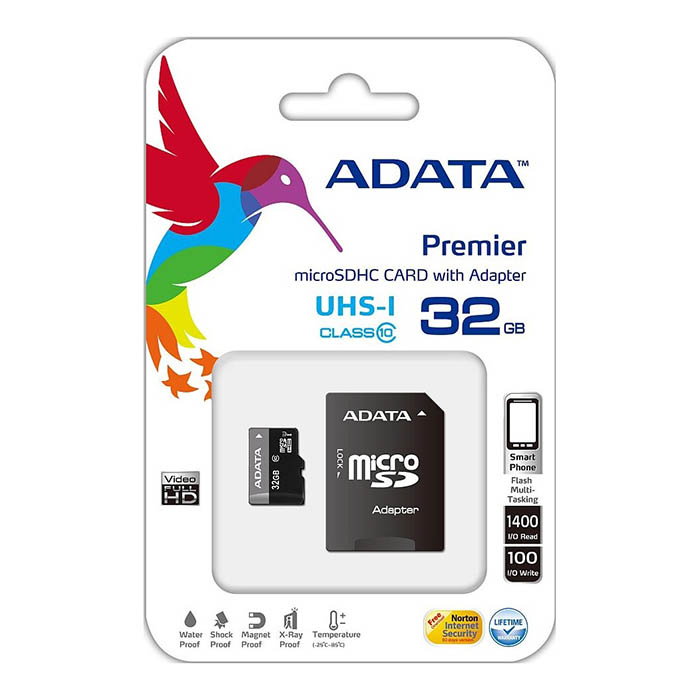 Memoria Micro Sdhc Adata 32gb Uhs-i U1 C/adapt (ausdh32guicl10-ra1), Adata