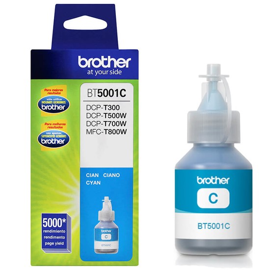 Botella De Tinta Brother Bt5001c Cyan 5000 Paginas Bt5001c, Brother