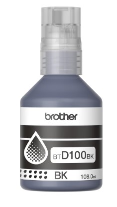 Botella De Tin Brother Negro Ultra Alto Rendi Inkbenefit 7500 Btd100bk, Brother