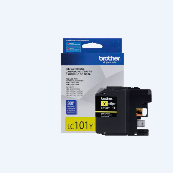 Cartucho Brother Lc101y Amarillo Rendimiento De 300 Pag Para J87 Lc101y, Brother