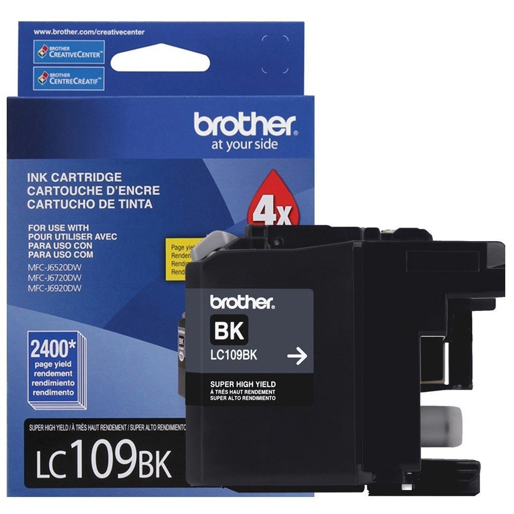 Cartucho De Tinta Brother Lc109bk Negro Alto Rendimiento 2400 Pag P/j6, Brother