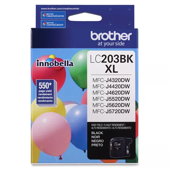 Cartucho Brother Lc203bk Negro 550 Pag Aprox Lc203bk, Brother