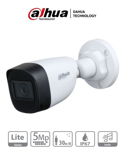 Camara Dahua Bala De 5 Mpx/microf/lente 2.8mm/ir 30 Mts/starlight/ip67, Dahua