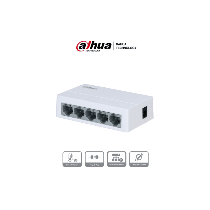 Switch Ethernet No Administrado De 5 Puertos (dh-pfs3005-5et-l), Dahua