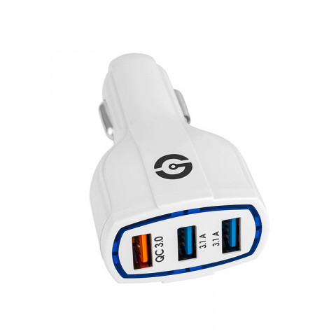 Cargador Para Coche Getttech Gcc-30fc-01 Volstok 3 Puertos Usb, Getttech