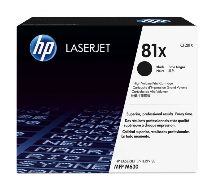 Toner Hp 81x Alto Rendimiento Negro Laserjet/mfp M630 (cf281x), Hp