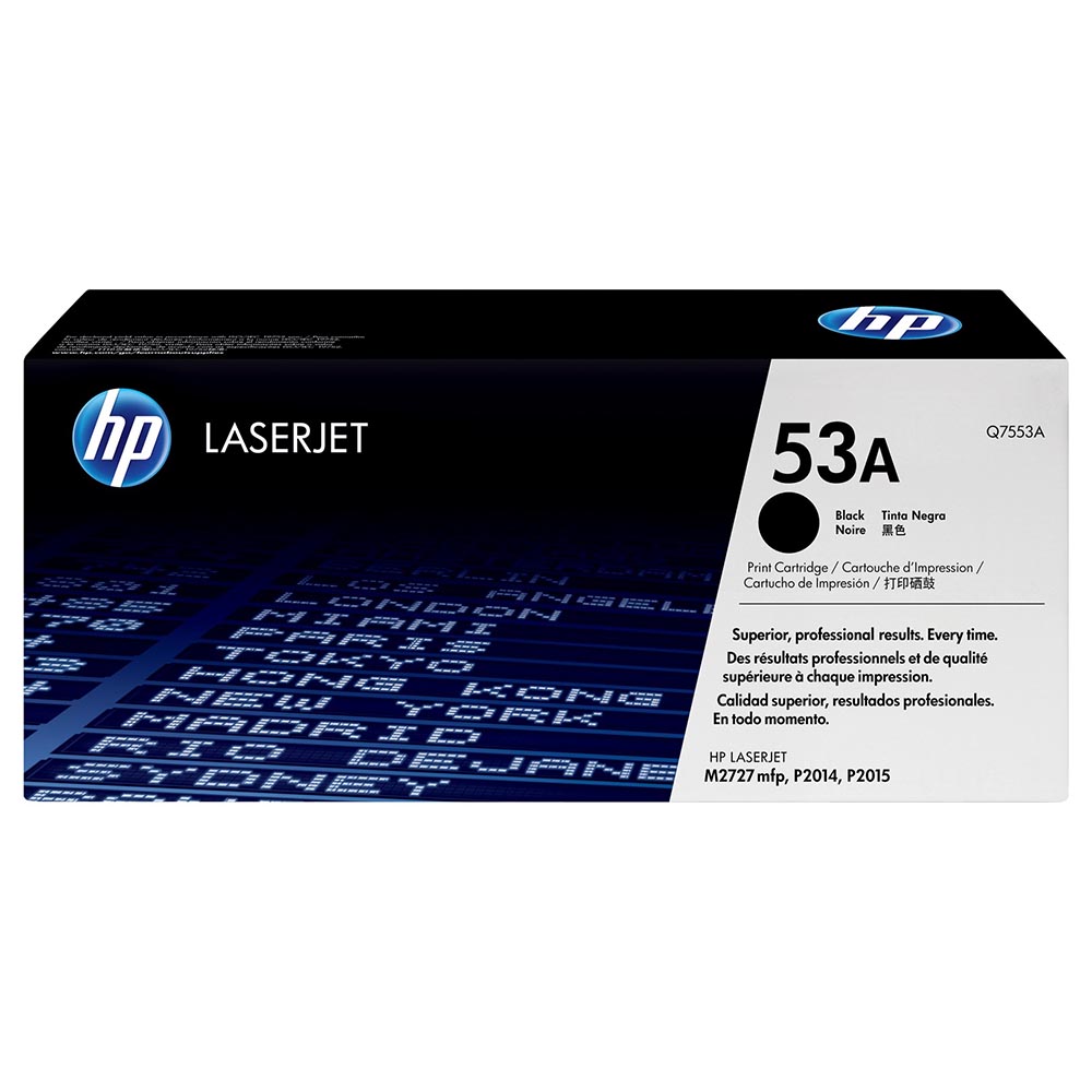 Toner Hp 53a Negro Para 2015 P2015d P2015dn Q7553a, Hp