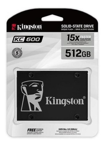 Unidad Ssd Kingston Skc600 512gb Sata 3 2.5 (skc600/512g), Kingston