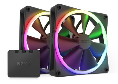 Ventilador Nzxt P/gab 140mm F140 Rgb Twin Bk 80 Ea (rf-r14df-b1), Nzxt